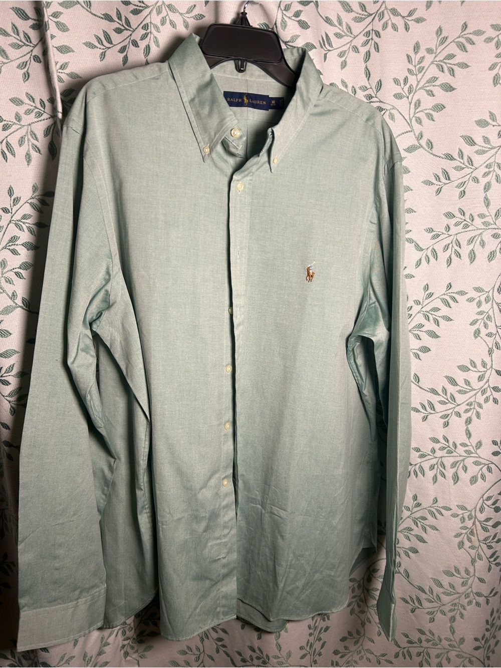 Ralph Lauren Men's Mint Green Button-Down Oxford Shirt